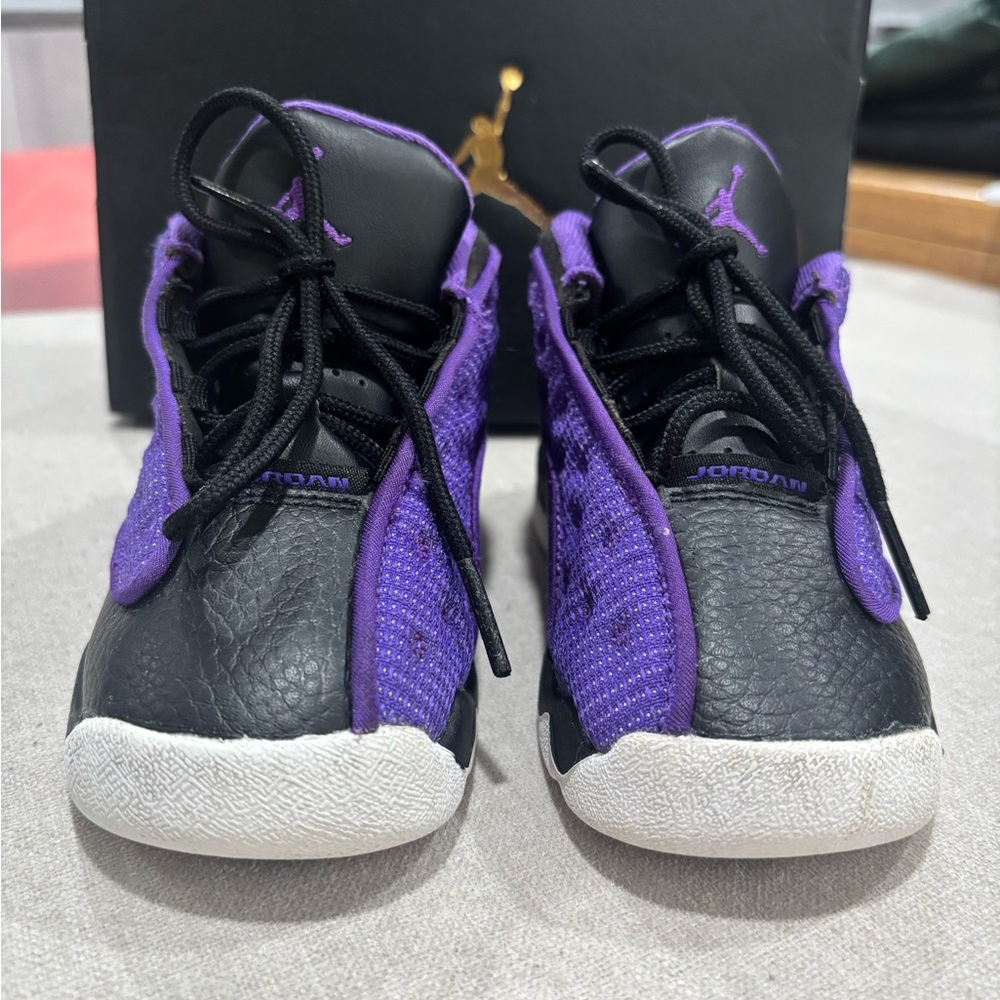 AIR JORDAN TODDLER Kids Air Jordan 13 TD "Purple Venom" Size 8c - Picture 6 of 9